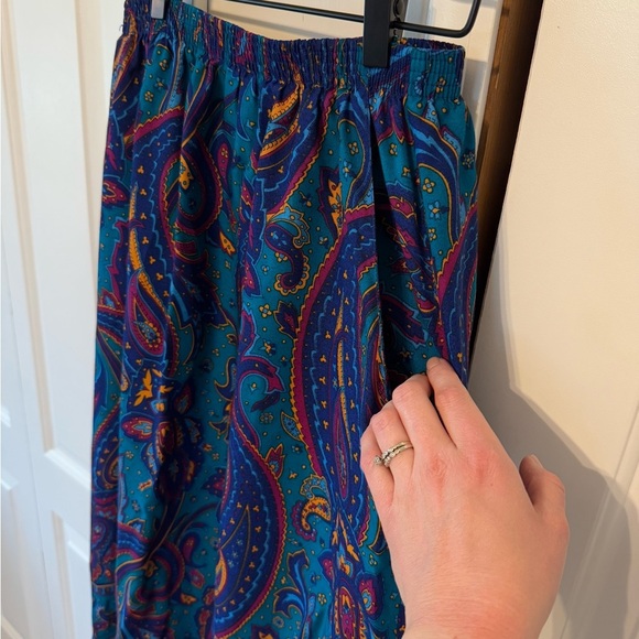 Vintage Alfred Dunner Paisley Multi-color Midi Skirt A-Line Women's Size 10 - Picture 4 of 8